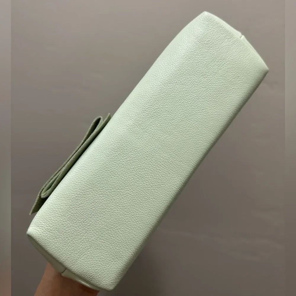Genuine Leather Handmade Unique Asymmetrical Ruffles Frame Clutch Bag/Crossbaody - Picture 16 of 16